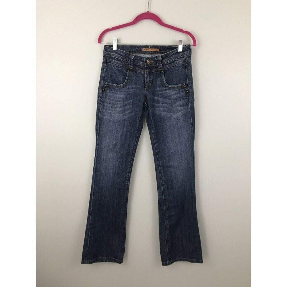 Vigoss‎ Jeans Womens 3/4 Jeans Dark Wash Pocket Detail Front Open Back Pocket